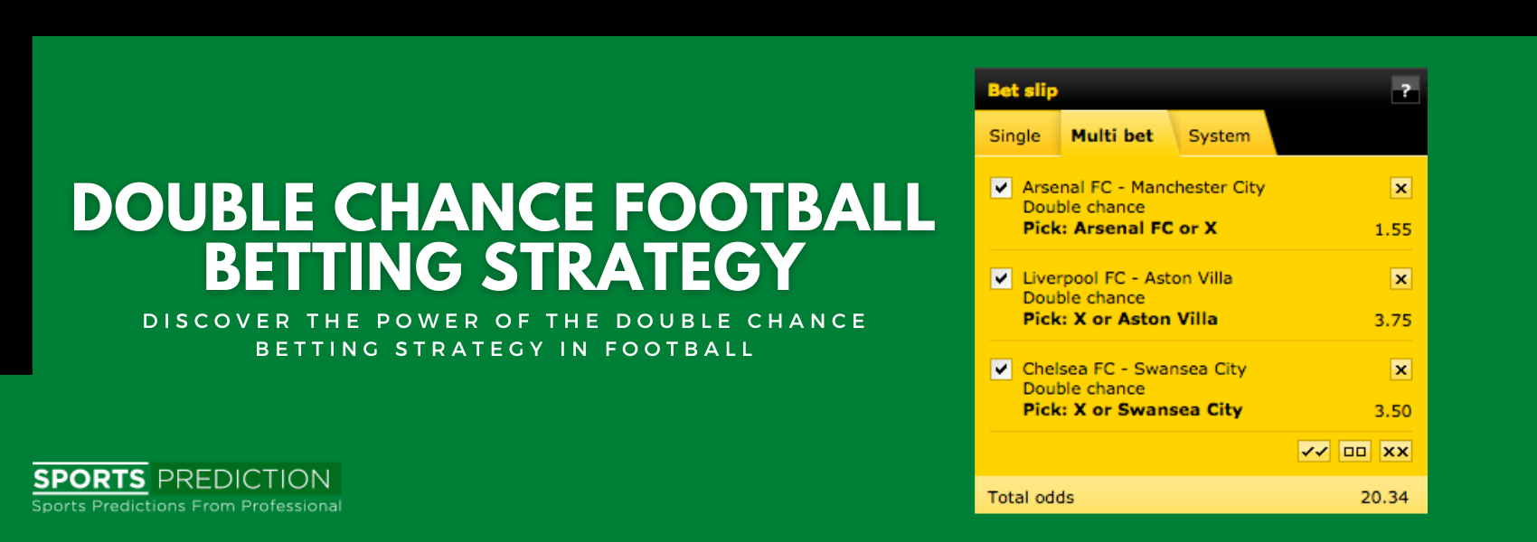 Double Chance Football Betting Strategy From SportsPrediction.asia